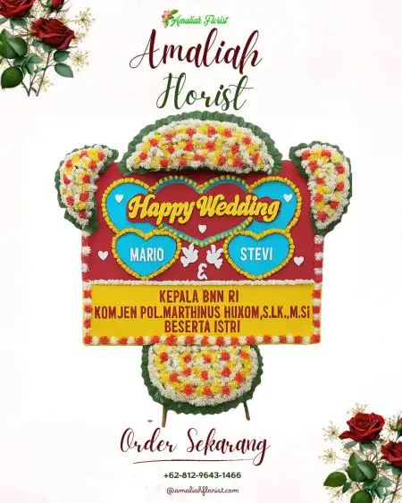 Papan Bunga Pernikahan Wapoga